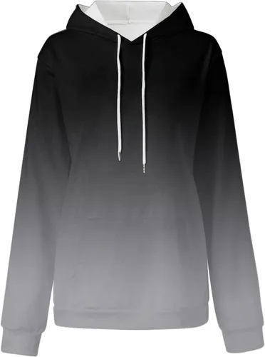 Vista 14 de Ceboyel Sudaderas de gran tamaño para mujer, teñido anudado, manga larga, sudaderas con capucha, ajuste holgado, ropa de moda para adolescentes
