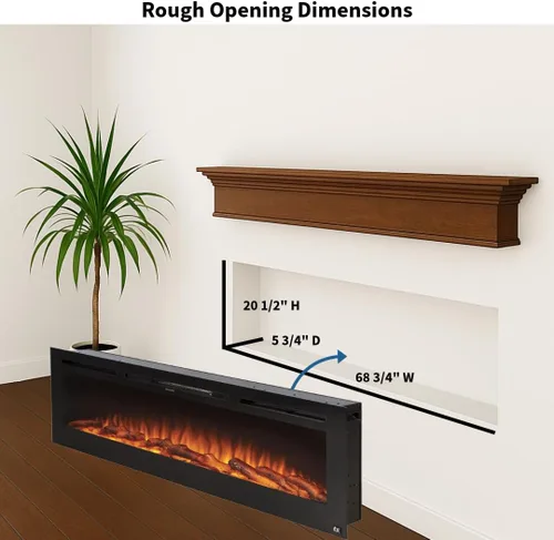 Vista 27 de Touchstone Sideline - Chimenea eléctrica empotrable