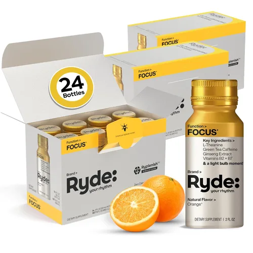 Vista 16 de RYDE Energize Energy Shot, sabor tropical, cero azúcar, 2 onzas líquidas, paquete de 24