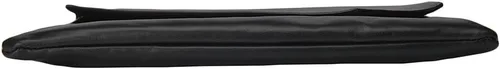 Vista 5 de Maletín de cuero para hombre, bolso de mano con solapa tipo sobre, Negro