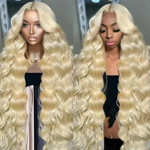 Vista 10 de Lemoda FB/27 Balayage - Pelucas de cabello humano con encaje frontal de 13 x 6 pulgadas, color degradado, ondulado, HD, transparente, encaje