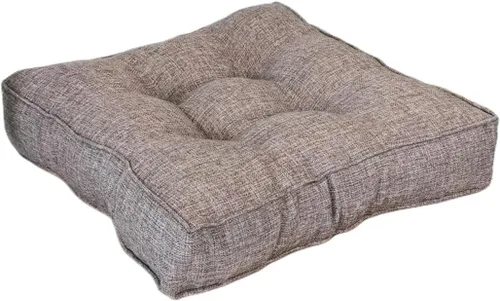 Vista 9 de Cojín cuadrado sólido de 16 pulgadas para silla, estilo tatami, cojín antideslizante y grueso, tapete suave para silla de oficina, cocina, comedor