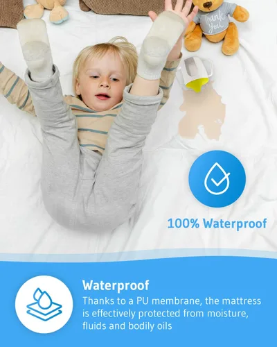 Vista 3 de Protector de colchón impermeable tamaño King - Protector de colchón para una higiene y comodidad óptimas. Protege tu colchón del polvo