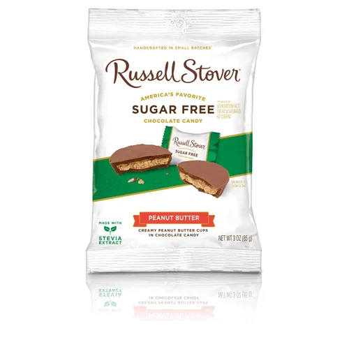 Vista 11 de Rusell Stover - Dulces de chocolate con leche sin azúcar y con sabor a maní, caramelo y turrón (paquete de 10 bolsas de 3 oz)