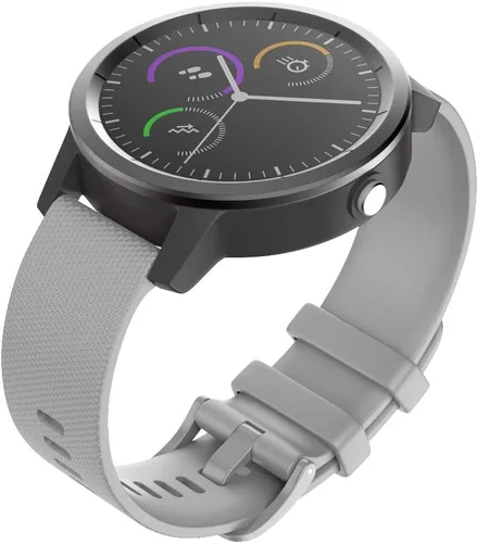 Vista 2 de ISABAKE Correa de reloj de 0.787 in para Garmin Vivoactive 3/Forerunner 165/55/245/645 Gris