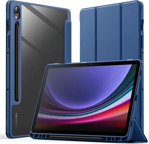 Vista 7 de JETech Funda para Samsung Galaxy Tab S9 de 11 pulgadas con soporte para bolígrafo S, parte trasera de policarbonato transparente transparente, a