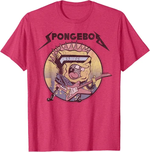Vista 18 de SpongeBob SquarePants Camiseta de manga corta Heavy Metal Rock