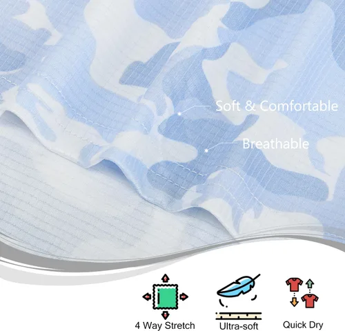Vista 120 de TAPULCO Camisetas tipo polo de secado rápido para hombre, diseño de camuflaje, atléticas, ligeras, transpirables, casuales, para golf