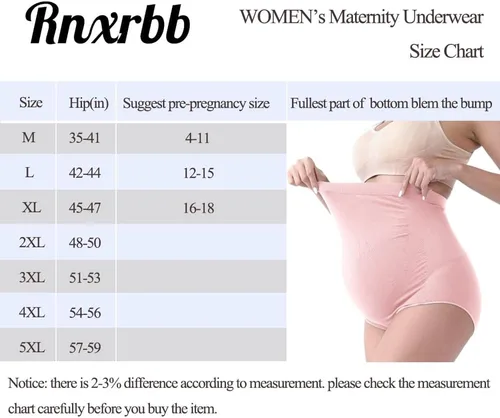 Vista 5 de Rnxrbb M-5XL Ropa interior de maternidad Shapewear sobre Bump Plus Size Seamless Support Maternidad Bragas Ropa de Talle Alto