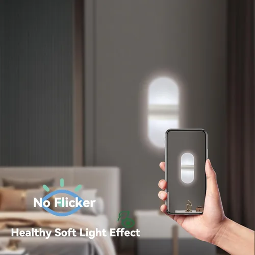 Vista 7 de Modernos apliques de pared, 2 lámparas de pared LED acrílicas para sala de estar, dormitorio, pasillo, funciona con pilas USB recargable, luz