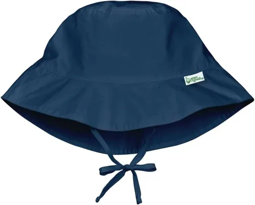 Vista 8 de i play. by green sprouts - Sombrero de protección solar UPF 50+ con protección solar ajustable para crecer con el bebé Dinosaurios Aqua