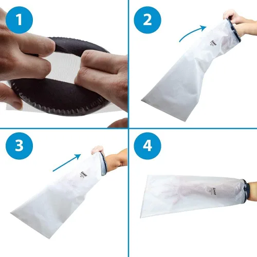 Vista 5 de M100 - Protector de vendaje impermeable para piernas completas para adultos