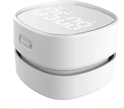 Vista 12 de ODISTAR Aspiradora de mostrador, mini barredora de polvo de mesa con temporizador digital, resistencia de hasta 400 minutos, rotación de 360º