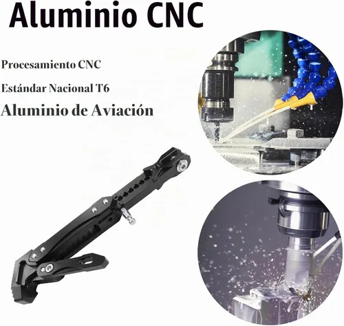 Vista 4 de Soporte de patas de motocicleta universal de aleación de aluminio de alta calidad, ajustable, para motocicleta, scooter, soporte de trípode