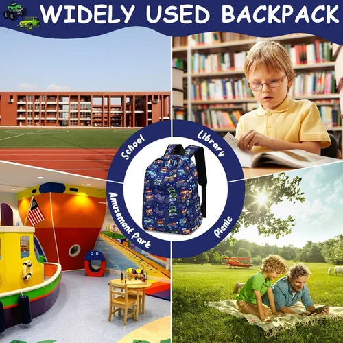 Vista 123 de CAMTOP - Conjunto de mochila y lonchera con estampados divertidos para niños de preescolar y primaria), Y0058-2