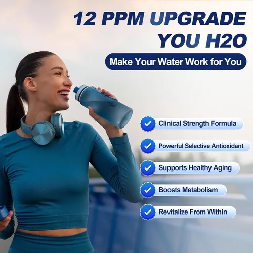 Vista 8 de Comprimidos de Hidrógeno Molecular (12 PPM) - 90 Unidades Suplemento H2 de Alta Potencia con Magnesio - Generador de Agua de Hidrógeno de Disolución