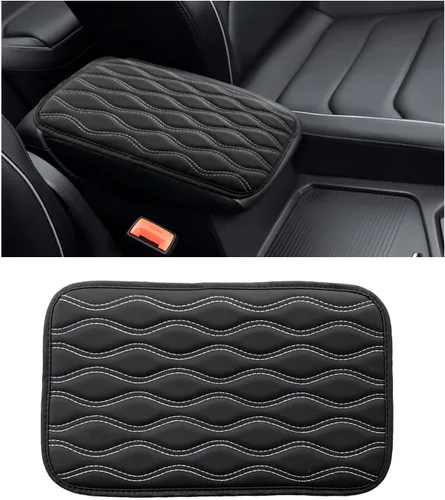 Vista 10 de Dickno - Almohadilla para consola central de automóvil, funda impermeable para reposabrazos de auto, cojín protector de reposabrazos de piel