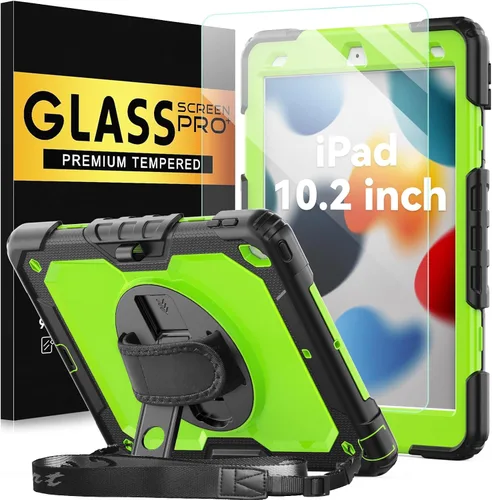 Vista 8 de BLOSOMEET Bonita funda para iPad de 9ª generación 2021 de 10.2 pulgadas con protector de pantalla de vidrio templado y soporte para bolígrafo, funda