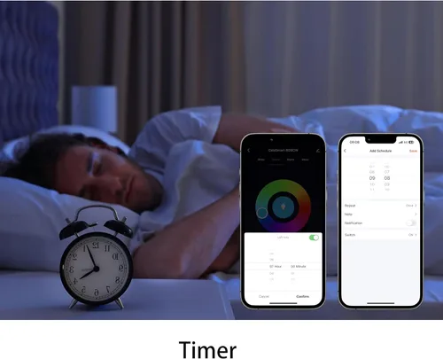 Vista 6 de Barra de luz LED, enchufable, regulable, blanco ajustable y cambio de color RGB, Alexa, luces de contador remoto habilitadas para Google Home