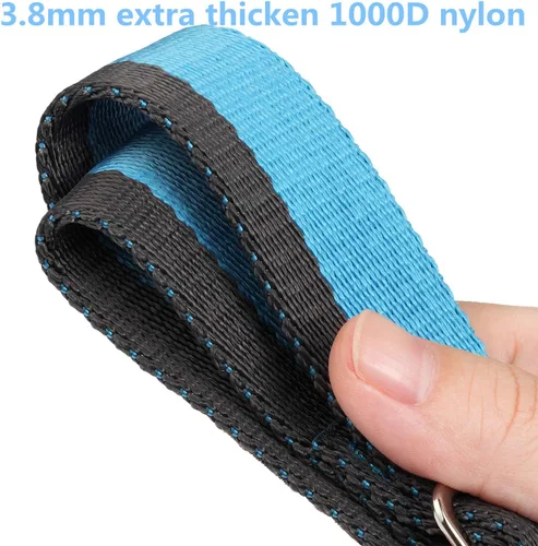 Vista 3 de Collar Martingale de 1.5 Pulgadas de Ancho de Nylon Extra Fuerte 1200D para Perros, Collar para Perros de Servicio Pesado Sin Tirones con Rayas de 2