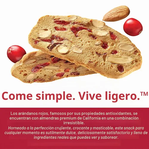 Vista 3 de Nonni's THINaddictives - Galletas finas de almendras – Galletas italianas de arándanos – Galletas de almendras – Galletas finas – Dulces crujientes