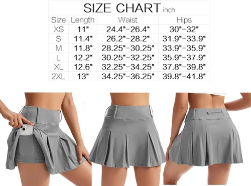 Vista 7 de Blaosn Faldas de tenis fluidas para mujer, para entrenamiento, atletismo, golf, faldas plisadas, con pantalones cortos, cintura alta, ropa linda