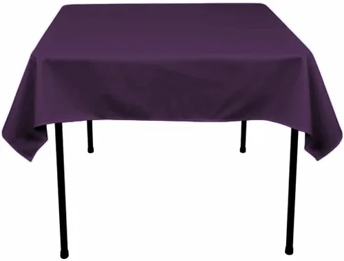Vista 6 de Mantel cuadrado de poliéster 72"x72" (azul Acqua)