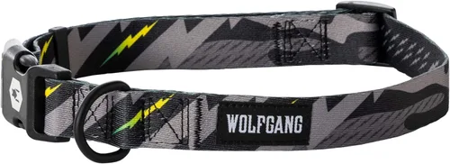 Vista 25 de Wolfgang - Collar de perro resistente y ajustable con hebilla de nailon de liberación rápida para caminar y entrenar, estampado BrookTrout, talla S
