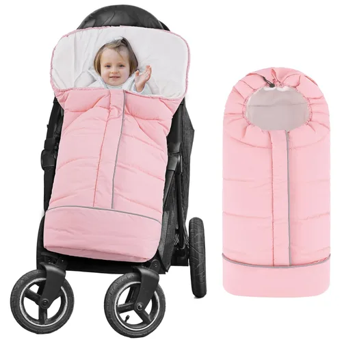 Vista 9 de Yoofoss Funda para Cochecito de Invierno - Saco Universal para Pies de Niños Pequeños, Saco de Dormir Bunting para Bebé de Cochecito Resistente al