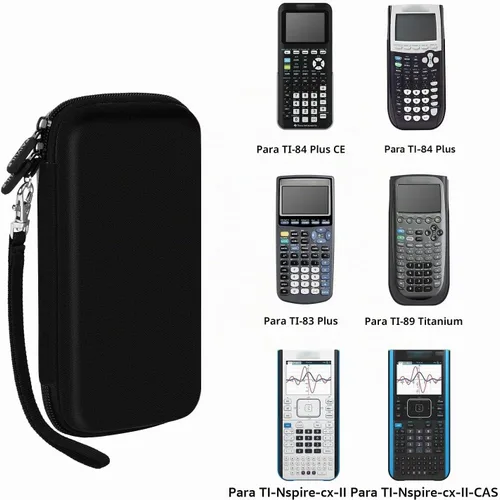 Vista 2 de Funda para calculadora gráfica Texas Instruments TI-84 Plus CE Color Negro