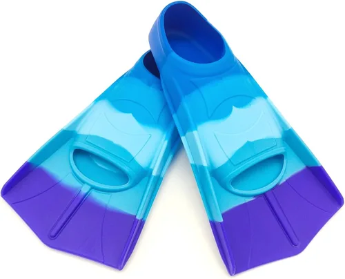 Vista 16 de Fadgesy - Aletas de entrenamiento de natación, cómodas aletas de silicona para nadar y bucear, tamaño adecuado para niños, niñas, niños y adultos
