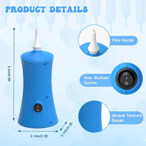 Vista 2 de 206 Balloon Pump Electric Air Pump for Long Balloon Inflator Blower for Foil Twisty Animal Balloons for Birthday Party Celebration Balloons
