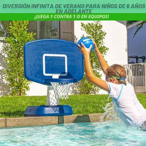 Vista 3 de GoSports Splash Hoop Classic - Juego de baloncesto para piscina de natación, color azul