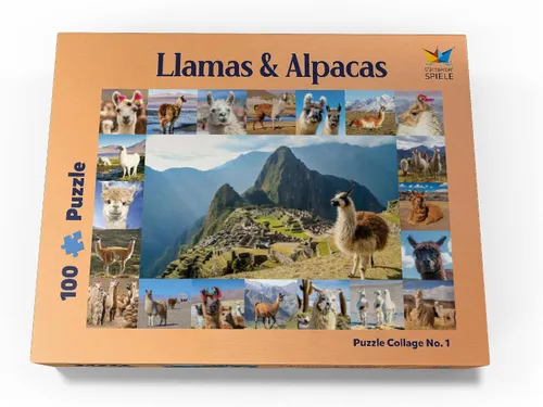 Vista 4 de MyPuzzle Llamas and Alpacas - Collage - Rompecabezas prémium de 100 piezas para adultos
