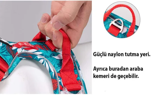 Vista 7 de TRUE LOVE Arnés para perro sin tirones de nailon reflectante suave camuflaje arnés para mascotas para perros pequeños grandes corriendo