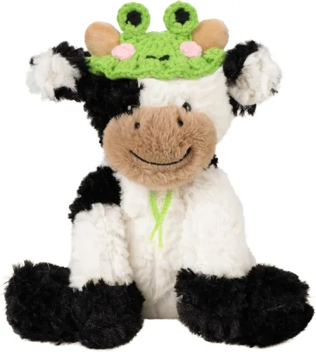 Vista 14 de Hopearl Adorable Vaca de Peluche, Juguetes de Vaca Flexible Suave, Animales de Peluche, Regalos de Cumpleaños Lindos para Niños, Niñas, Niños