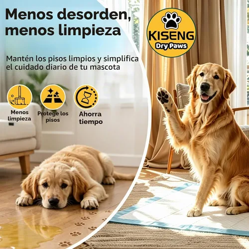 Vista 2 de 100 Count Dog Pee Pads 34" x 28", Super Absorbent Leak-Proof Training Pads
