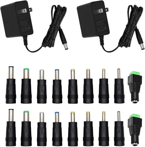 Vista 7 de 5V 1A Cargador de pared Adaptador de corriente con enchufe 5.5 x 2.1mm, 5W Adaptador universal AC/DC 100-240V AC a DC 5V Convertidor de cable