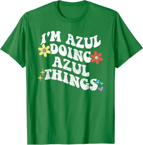 Vista 5 de Retro Groovy Im AZUL Doing AZUL Things - Camiseta divertida para el día de la madre, Negro