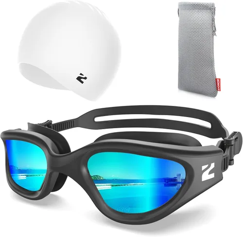 Vista 30 de ZIONOR Gafas de natación para adultos, G1 Air con protección UV antivaho y a prueba de fugas, ajuste cómodo para adultos, hombres y mujeres, incluye