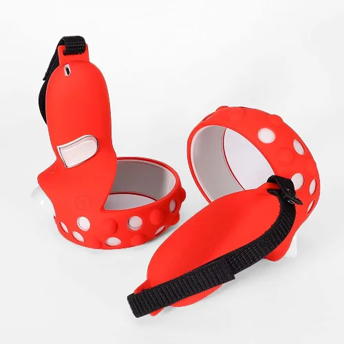 Vista 4 de Funda de silicona con mango de control de agarre, funda protectora completa, correa de nudillos, accesorios para auriculares Oculus Quest 2