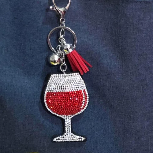 Vista 5 de Popfizzy Bling Keychain, Cute Keychain Accessories for Women and Girls, Rhinestone Car Keys Keychain