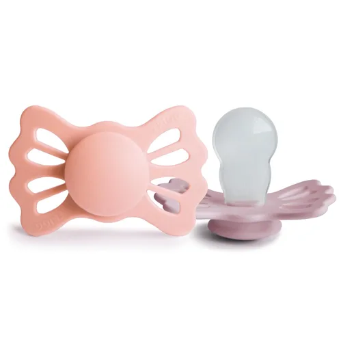 Vista 22 de FRIGG Daisy SilkySoft Chupete de Silicona para Bebé Fabricado en Dinamarca Sin BPA (Rosa Bebé/Lila Suave, 0-6 Meses)