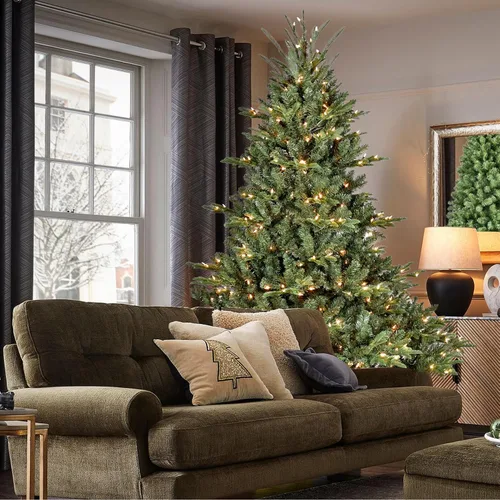 Vista 5 de 7.5ft PE PVC Artificial Christmas Tree