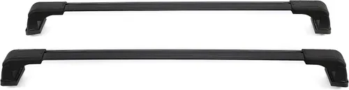 Vista 5 de KUAFU Barra transversal compatible con Mazda 5 2006-2017 Barras transversales con cerraduras antirrobo, riel de techo, bolsa de carga, Negro