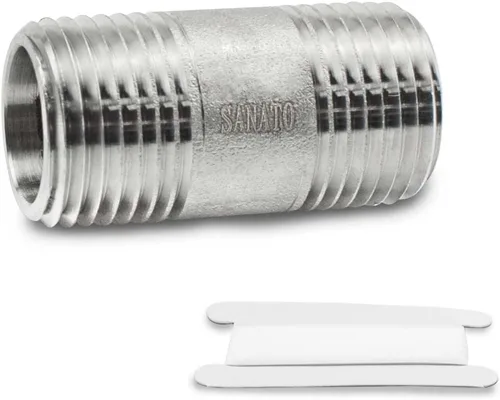 Vista 11 de SANATO 3 piezas SS 304 forja pezón fundido piple, 3/4 "NPT x 3/4" NPT macho roscado, 1.969 in accesorios de tubería