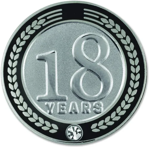 Vista 26 de PinMart Years of Service Award Employee Recognition Gift Pin de solapa - Negro