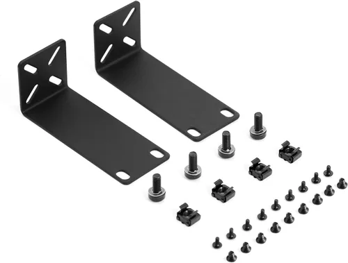 Vista 11 de Kit de montaje en rack para switches de 17.3 pulgadas, orejas de rack ajustables para productos Buffalo Tech, Cisco, NETGEAR, Dell, D-Link, Linksys