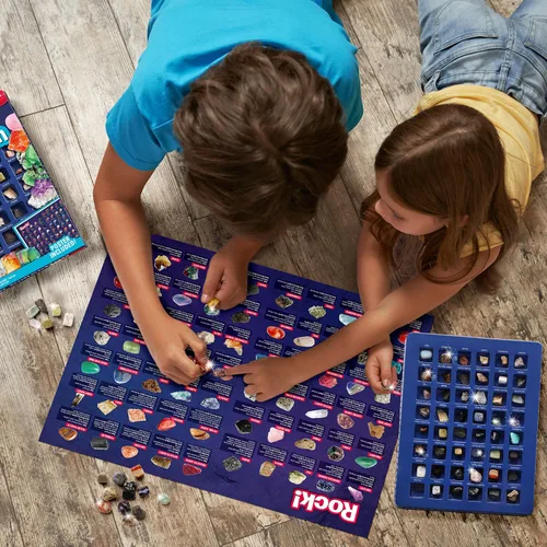 Vista 6 de Colección de rocas 48 piezas, kit de educación de rocas y minerales con piedras preciosas para niños, kit de gemas de geología con ojo de tigre