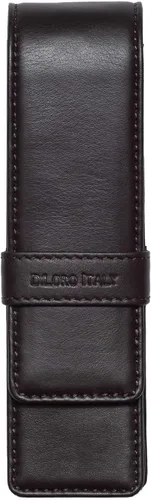Vista 12 de DiLoro Estuche doble de cuero para lápices para dos bolígrafos y lápices (negro)